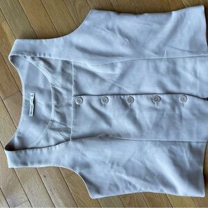 Abercrombie & Fitch Cream Sleeveless Blouse